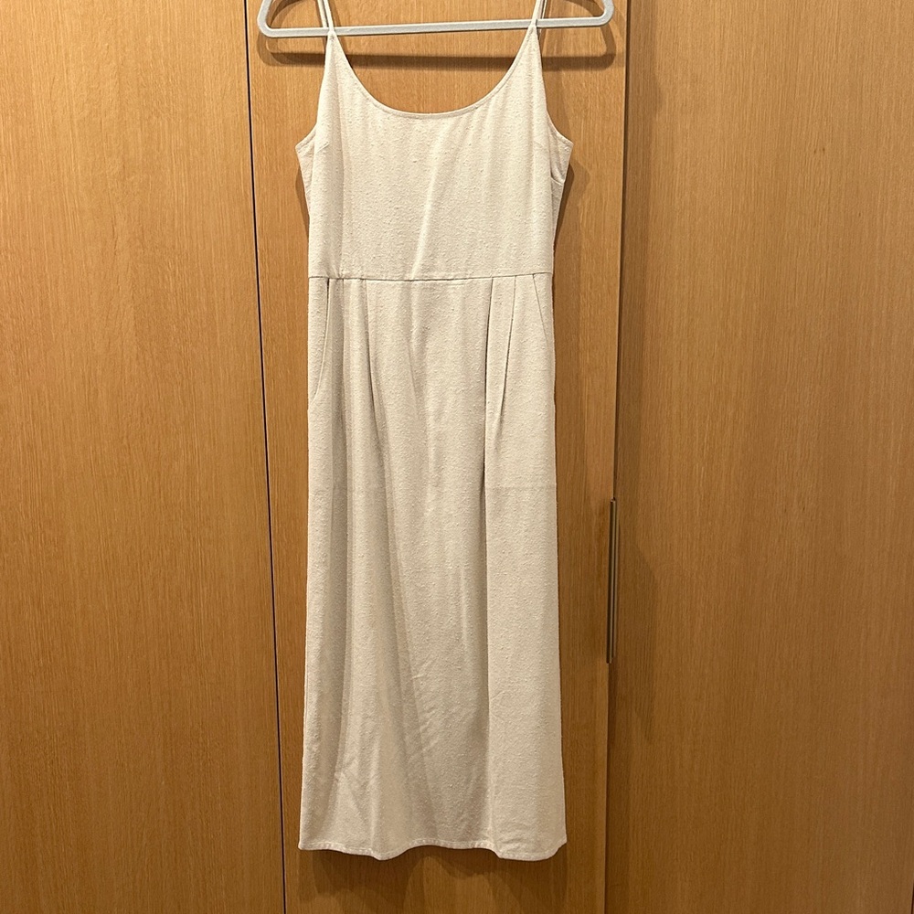 Jenni Kayne Cream Textured Linen Dress